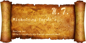 Miskolczy Teréz névjegykártya